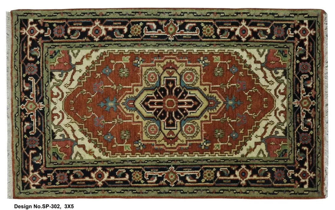 Hand knotted Indian Modern Rug 3'0" x 5'0" ABC Rugs Kilims